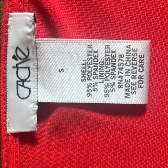 Cache Red Ruched V-Neck Top - Picture 4 of 4